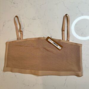 NWT SKIMS Mesh Sculpt Bandeau Top - Clay - XL